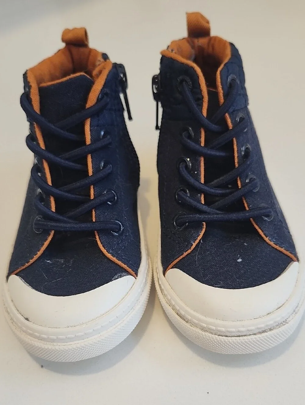 Old Navy Navy High-Top Sneakers with Orange Trim